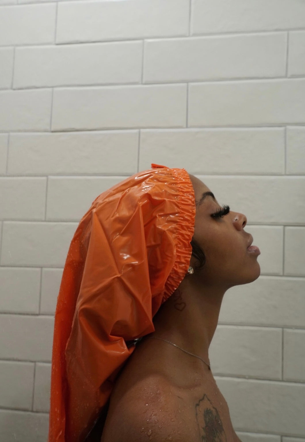 Orange Tiger Shower Cap